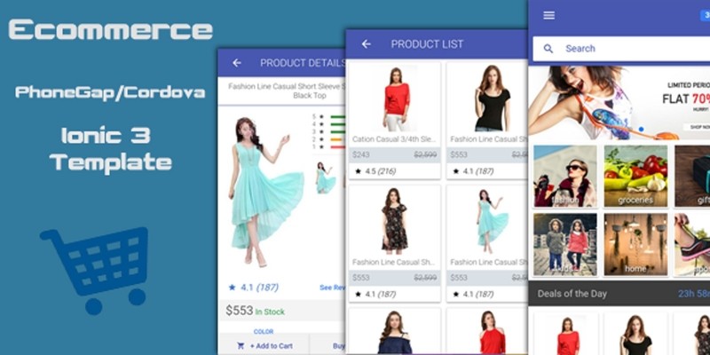 Ionic 3 Ecommerce App Theme