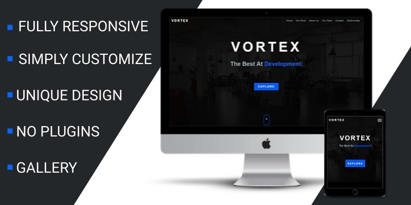 Vortex - One Page Theme