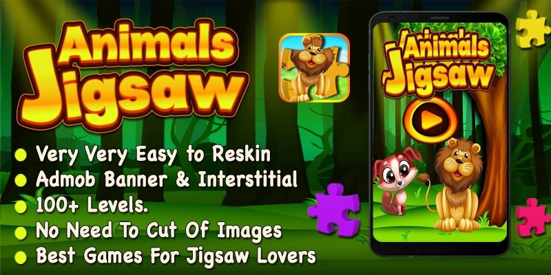 Animals Jigsaw Puzzle - iOS Source Code