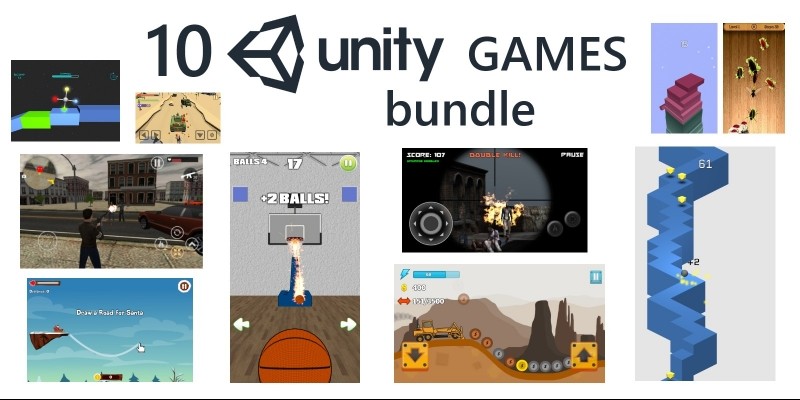 10 Unity Games Premium Bundle With Admob ads