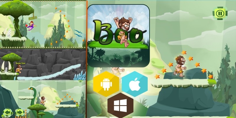 Boo Caveman - Buildbox Template
