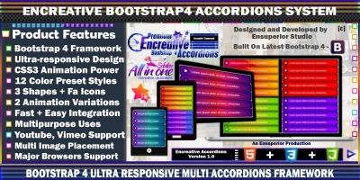 Encreative - Bootstrap 4 Accordions Framework