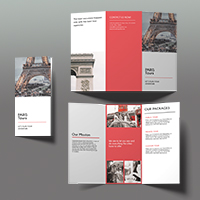 Trifold Agency Travel Brochure Template 