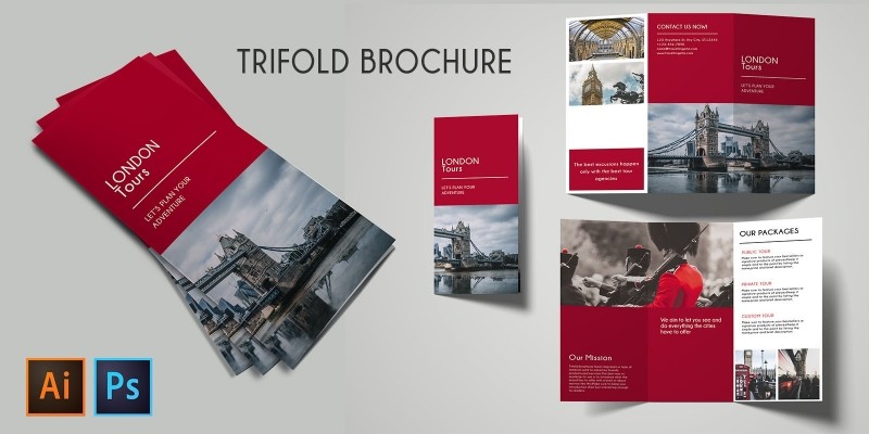 Trifold Agency Travel Brochure Template