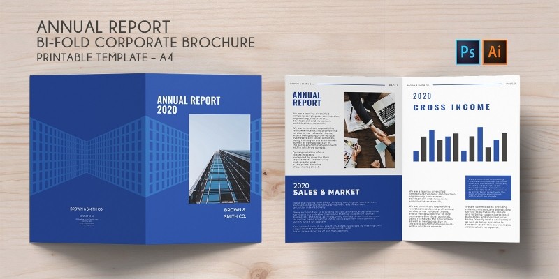 Bi-Fold Corporate Brochure Annual Report - A4