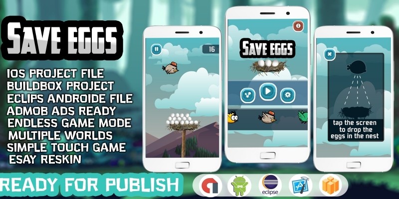 Save The Eggs - Buildbox Template