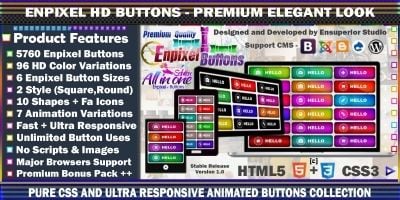Enpixel - Responsive Mega Buttons Pack - Pure CSS
