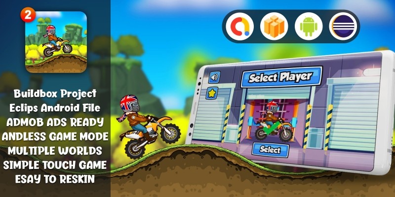 Moto Bike Race Climb - Buildbox template 