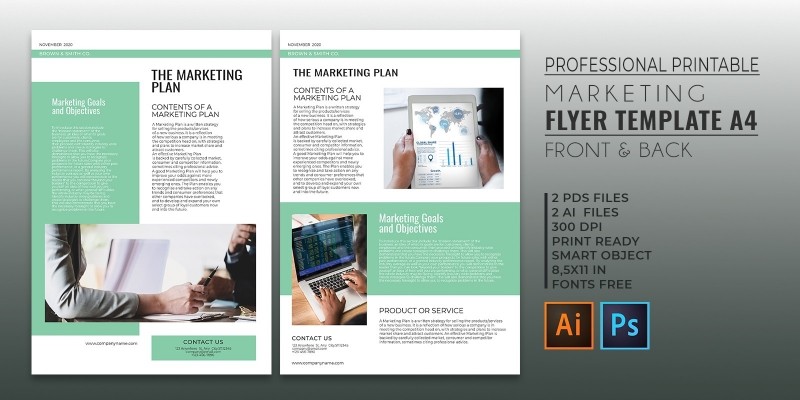 Professional Marketing Flyer Template A4