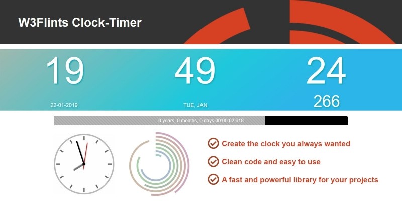W3Flints Clock Timer JavaScript
