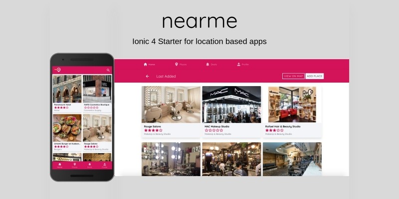 Nearme 5 - Ionic 4 Starter Template