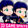 Bussiness Woman Cartoon 2D Game Character Sprite