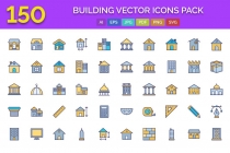 150 Buildings Vector Icons Pack Screenshot 1