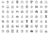 150 Buildings Vector Icons Pack Screenshot 8