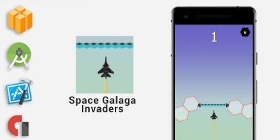 Space Galaga Invaders - Buildbox Template 