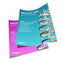 5 Mock-Up Flyer PSD Templates A4 