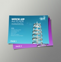 4 Horizontal Mock-Up Flyer PSD Templates A4  Screenshot 2