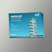 4 Horizontal Mock-Up Flyer PSD Templates A4  Screenshot 4