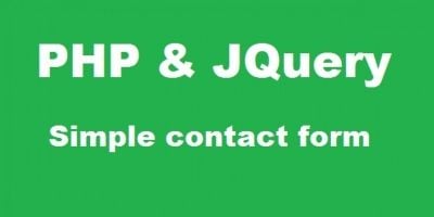 Simple PHP And jQuery Contact Form