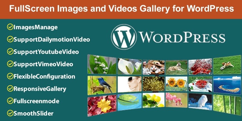 FullScreen Images and Videos Gallery for WordPress