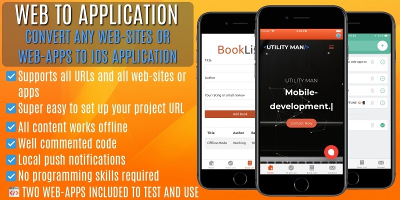 Web To iOS Application Template