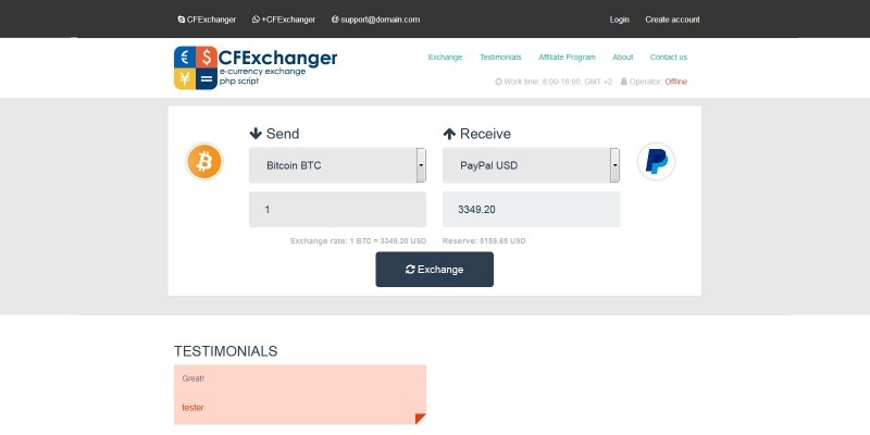 CFExchanger - PHP Script