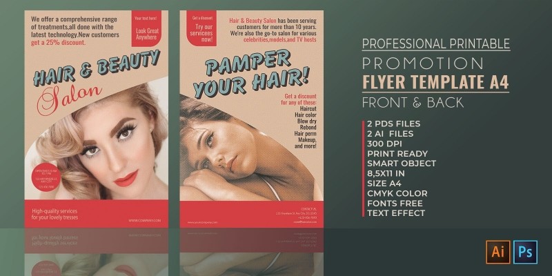 Professional Retro Flyer Templates A4 