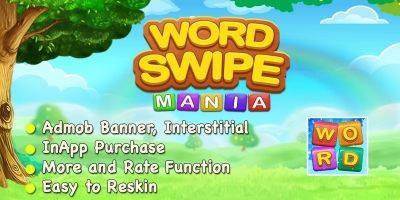 Word Swipe Puzzle Mania - iOS App Template
