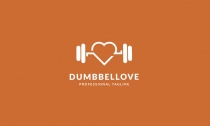 Dumbell Love Logo Template Screenshot 5