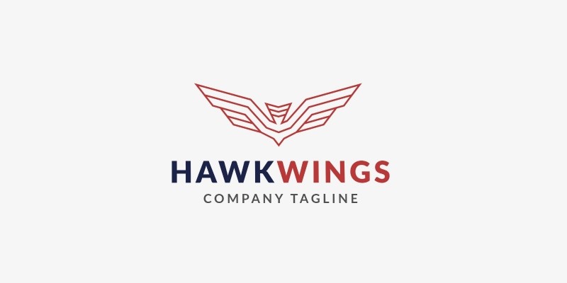 Hawk Wings Logo Template