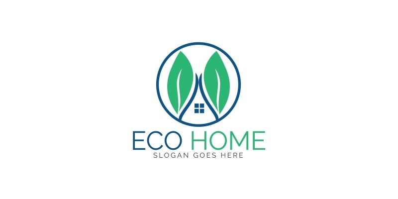 Eco Home Logo Template