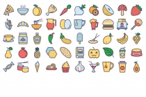 100 Food and Drinks Vector Icons Pack Screenshot 2