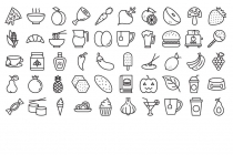 100 Food and Drinks Vector Icons Pack Screenshot 6