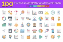 100 Market and Economics Color Vector Icons  Screenshot 1