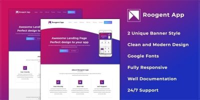 Roogent App - HTML Template