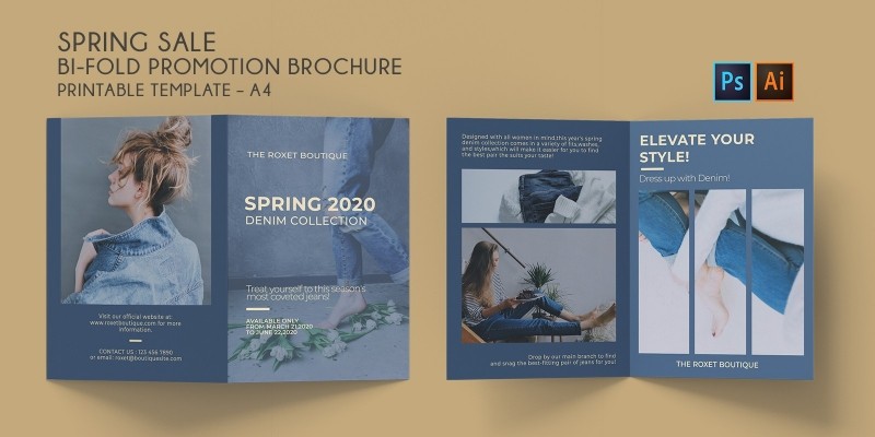 Bi-Fold Fashion Spring Sale Brochure A4