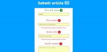 PHP & JQuery submit article form Screenshot 5