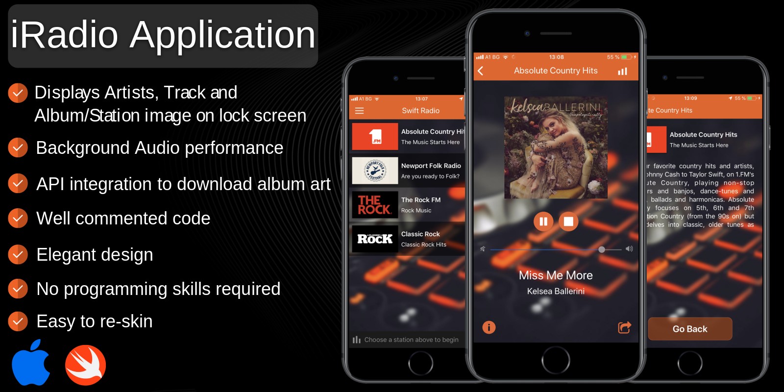 iOS Radio Stations Player by Yuradolotov Codester