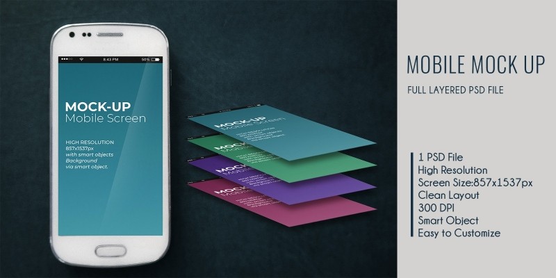 Mobile Mock-Up PSD Template