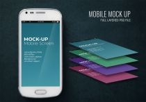 Mobile Mock-Up PSD Template Screenshot 1