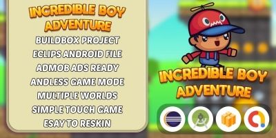 Incredible Boy Adventure - Buildbox Template