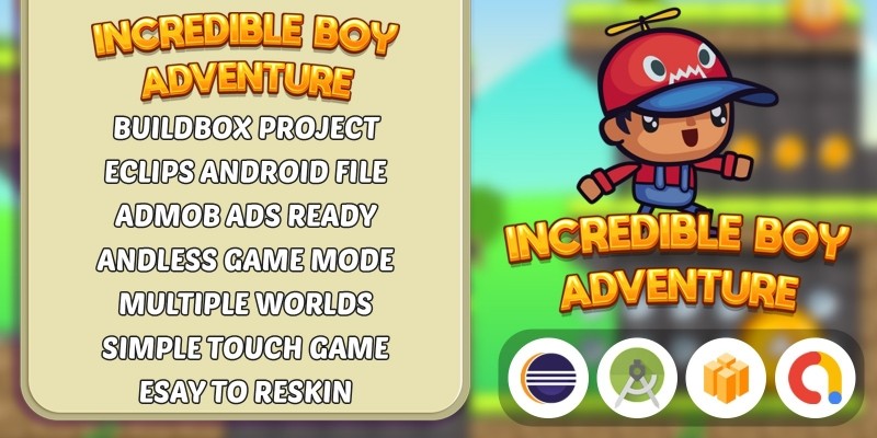 Incredible Boy Adventure - Buildbox Template