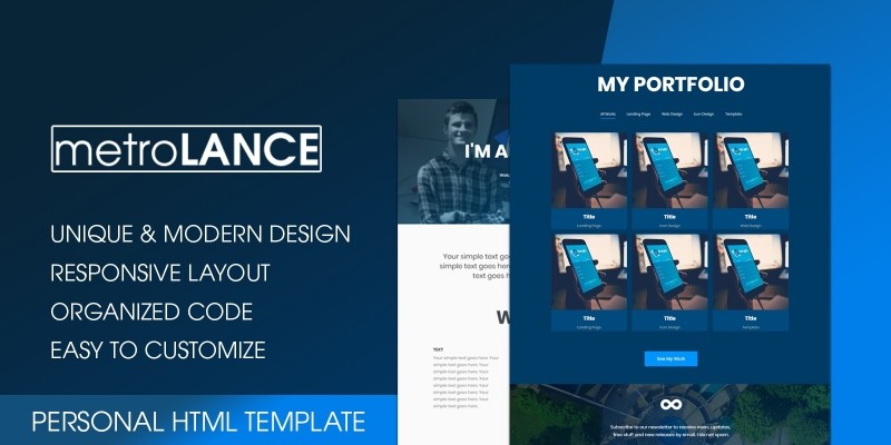 metroLance - Personal Portfolio HTML Template
