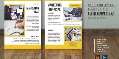 Professional Marketing Flyer - A4 PSD Templates
