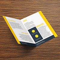Bi-Fold Marketing Brochure A4  – PSD AI Template