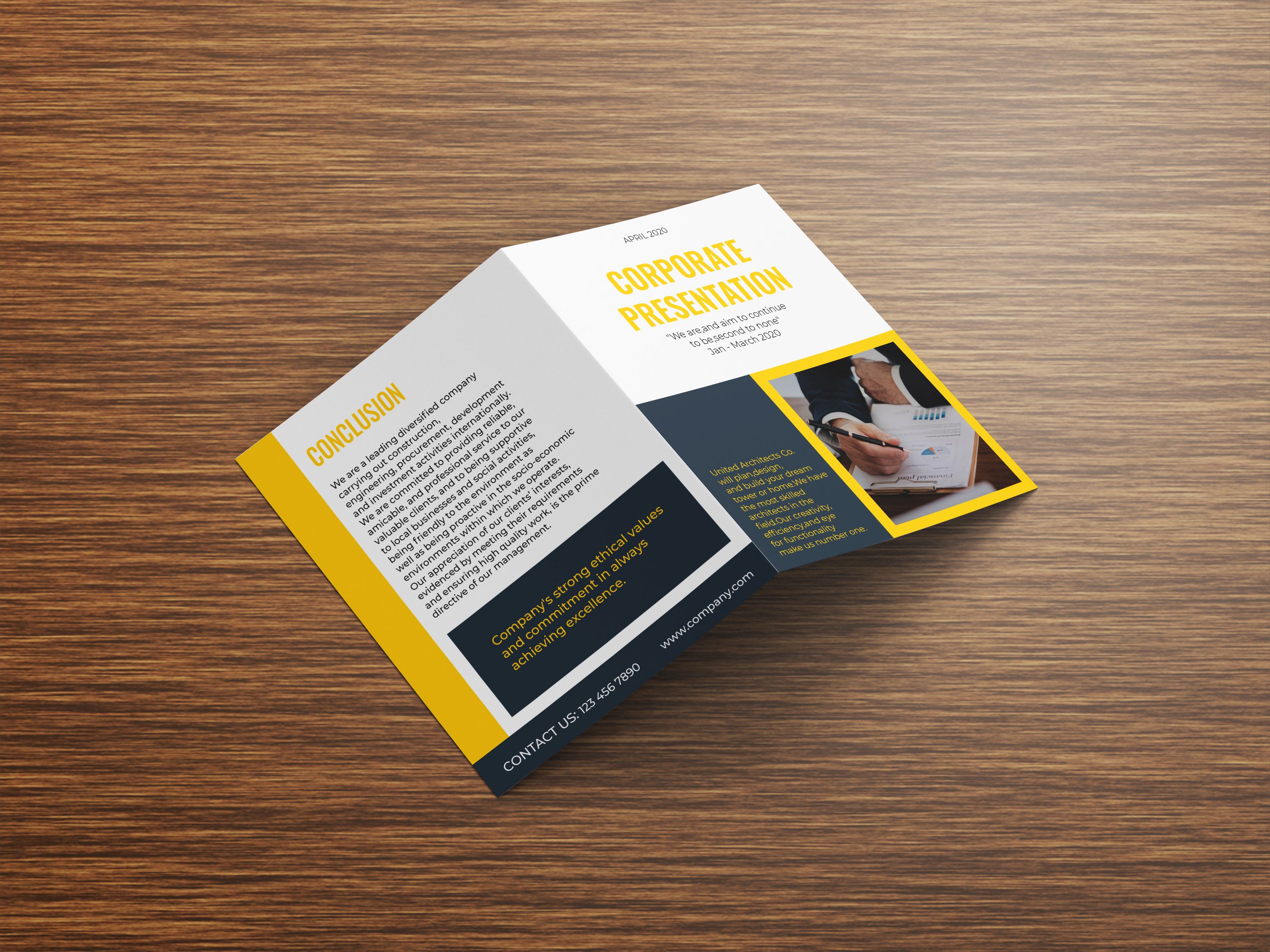 Single Page Brochure Templates Psd