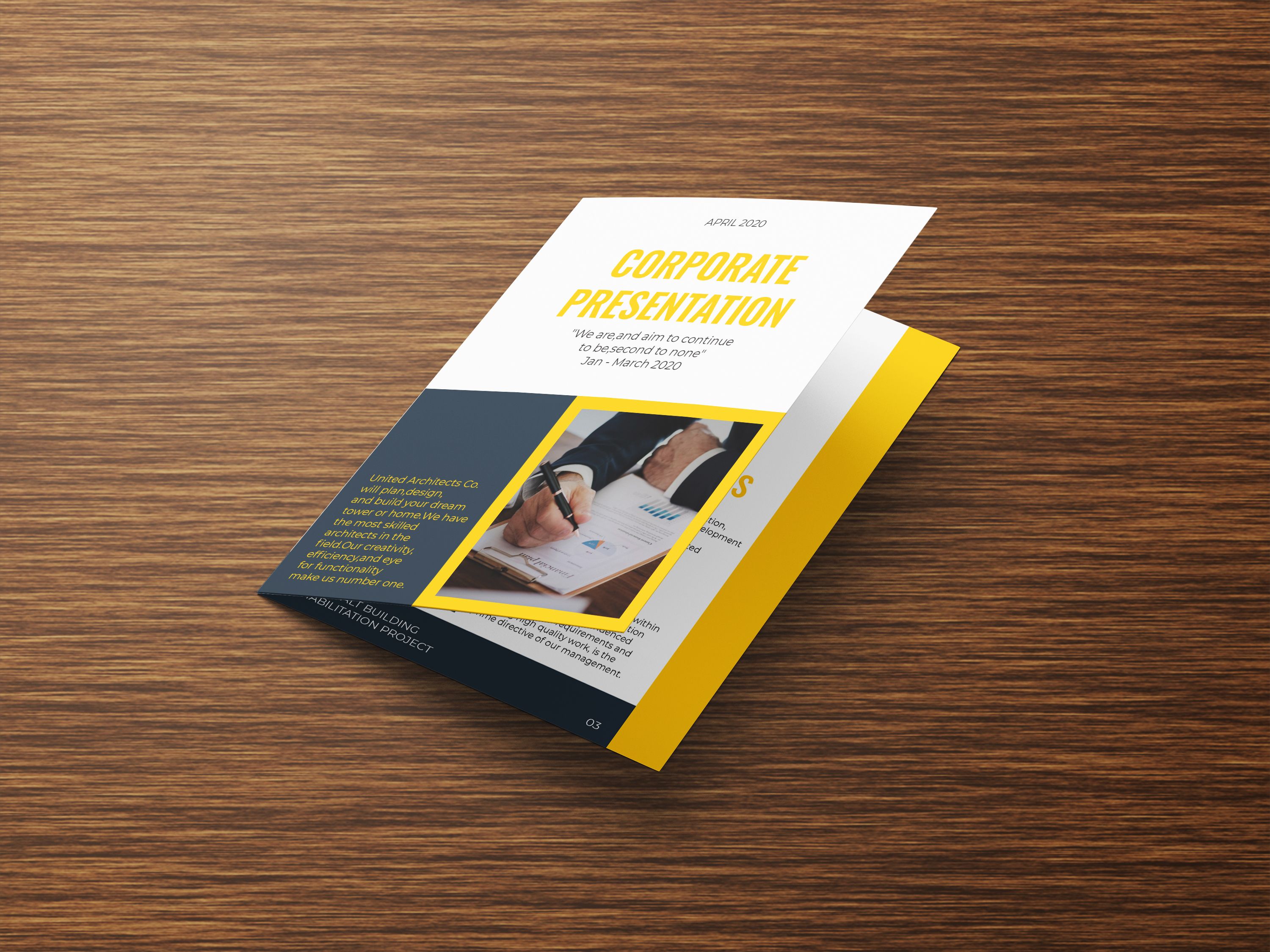 Bi Fold Brochure Template Psd Free Download