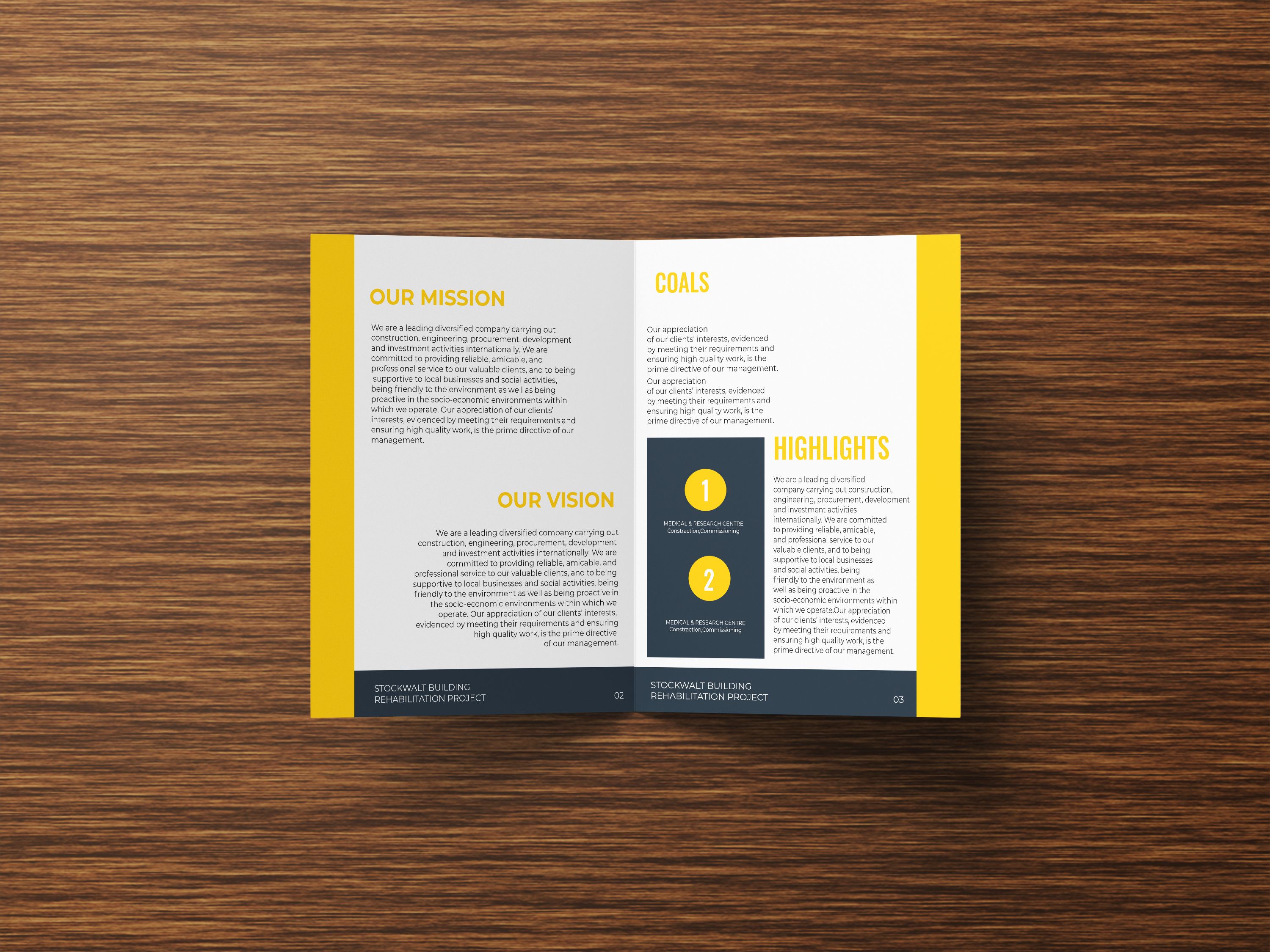 Single Page Brochure Templates Psd