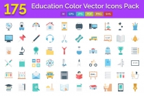 175 Education Color Vector Icons Pack Screenshot 1