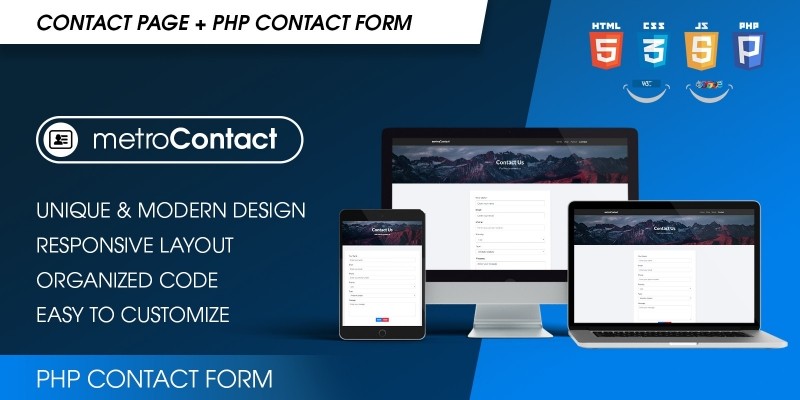 MetroContact - PHP Contact Form Template
